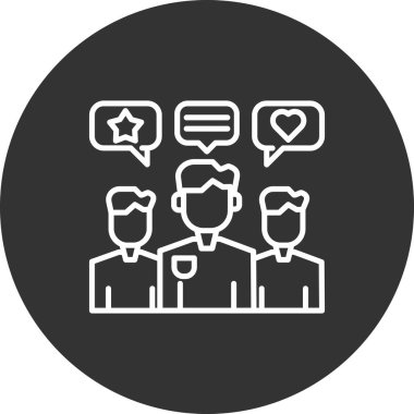 sosyal medya simgesi olan bir grup insan