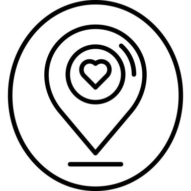 harita konumu ikon vektör illüstrasyonu