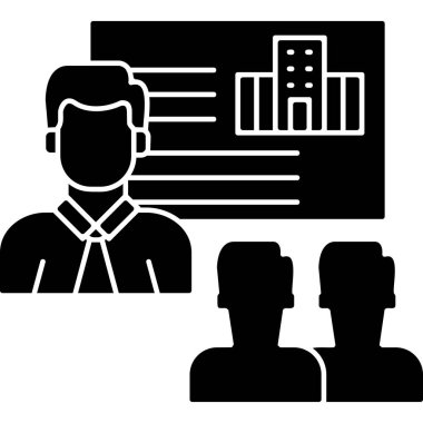 Müdür bey. Web simgesi basit illüstrasyon