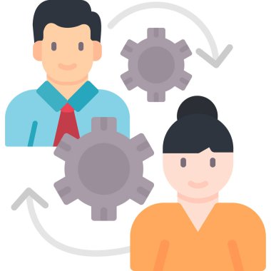 Takım çalışması simgesi vektör illüstrasyonu