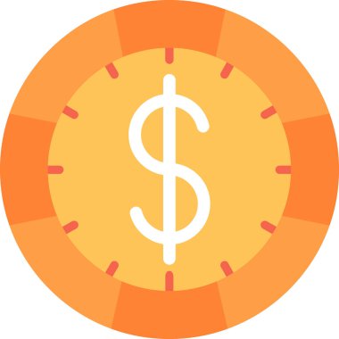 Dolar. Web simgesi basit illüstrasyon