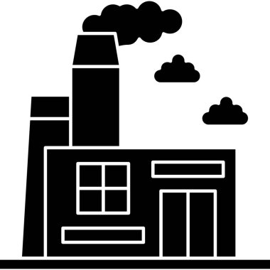 Fabrika. Web simgesi basit illüstrasyon