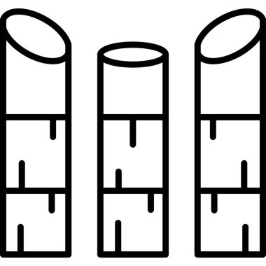 test tüpleri simgesi, dış hat vektörü