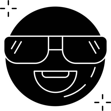 Siyah güneş gözlüklü bir adamın vektör çizimi