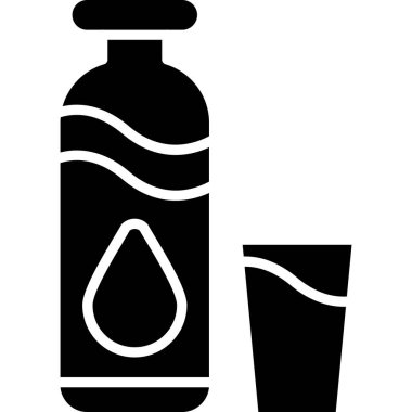 Temiz şişe ikonu vektör illüstrasyonu