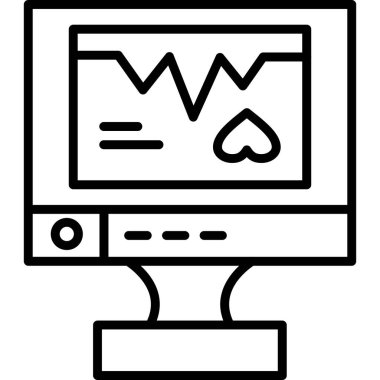 bilgisayar izleme simgesi, vektör illüstrasyonu