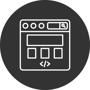 Geliştirme için web simgesi, vektör illüstrasyonu