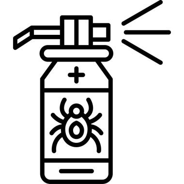 Antibakteriyel sprey ikonu, taslak biçimi
