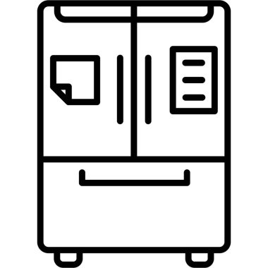 Buzdolabı. Web simgesi basit illüstrasyon