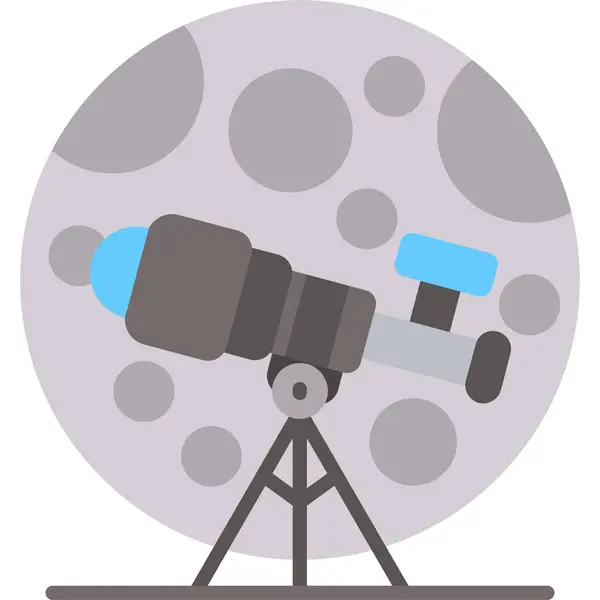 Teleskop. Web simgesi basit illüstrasyon