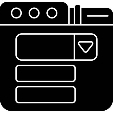 Modern bir simgenin vektör illüstrasyonu