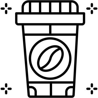 Kahve Kupası kutsal kişilerin resmi, vektör tasarımı