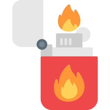 Yangın. Web simgesi basit illüstrasyon