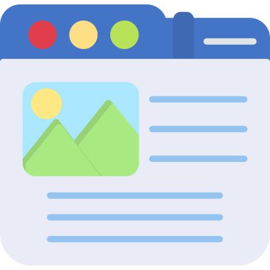 Geliştirme ve vektör illüstrasyonu için web tasarım simgesi