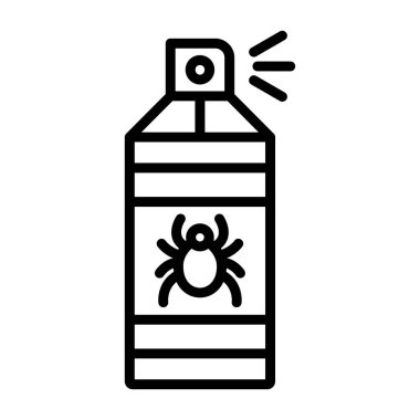 Karınca spreyi ikon vektörü. İnce çizgi işareti. izole edilmiş sınır sembolü çizimi