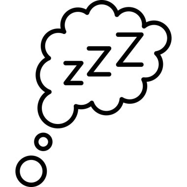 Uyu. Web simgesi basit illüstrasyon