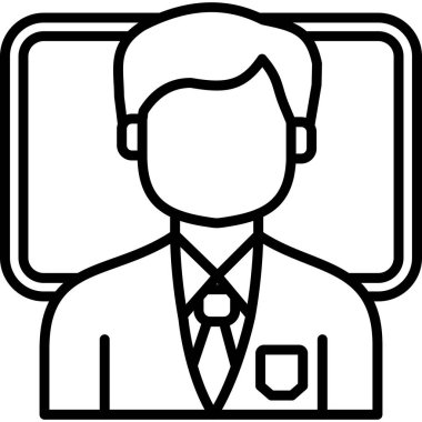 İş adamı avatar vektör illüstrasyonu