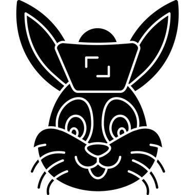 Tavşan. Web simgesi basit illüstrasyon