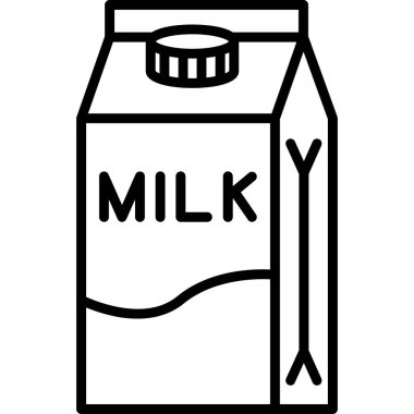 Süt. Web simgesi basit illüstrasyon