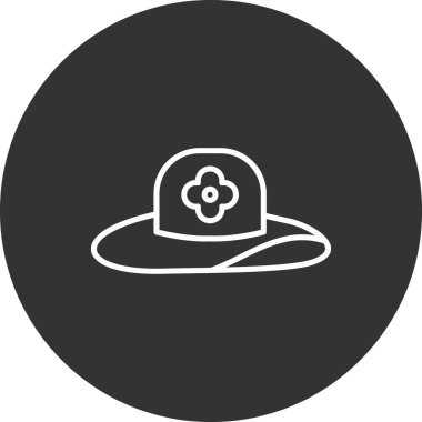 Şapka simgesi vektör illüstrasyonu