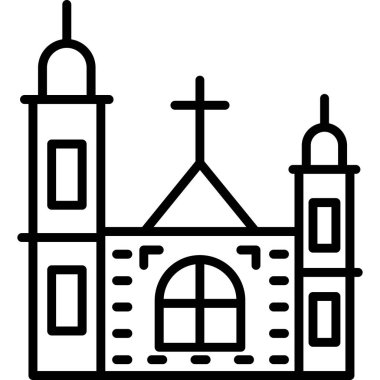 Kiliseye. Web simgesi basit illüstrasyon