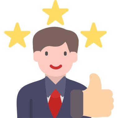 Mutlu iş adamı karakter çizimi