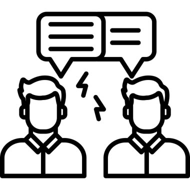 tartışma simgesi vektör illüstrasyonu