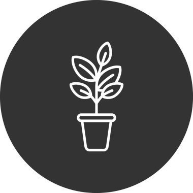 bitki simgesi, vektör illüstrasyonu