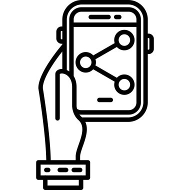 akıllı telefonlu akıllı telefon, dijital pazarlamanın vektör tasarımı