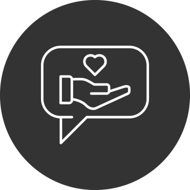 Sohbet simgesinin vektör illüstrasyonu