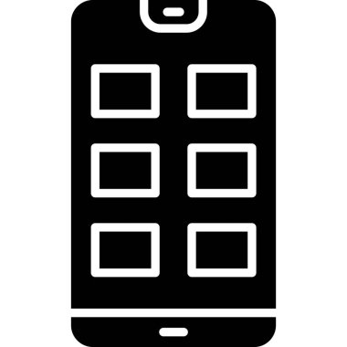 cep telefonu ikonu vektör illüstrasyonu