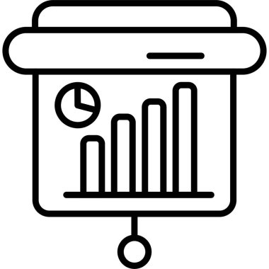 iş analizi çizelgesi simgesi ana hat biçiminde