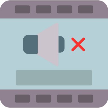 Hiçbir kamera düz vektör simgesi