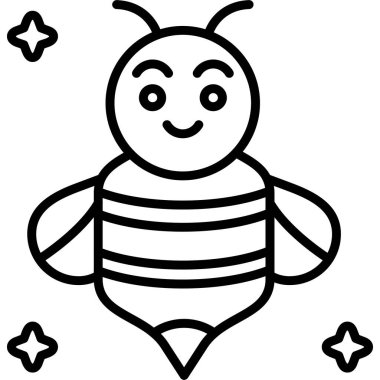 Arı simgesi, vektör illüstrasyonu