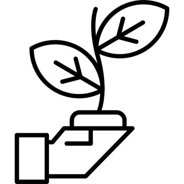 Bitki simgesi, anahat stili