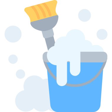 kova temizleme simgesi düz stil