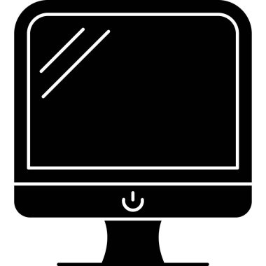 Monitör. Web simgesi basit illüstrasyon