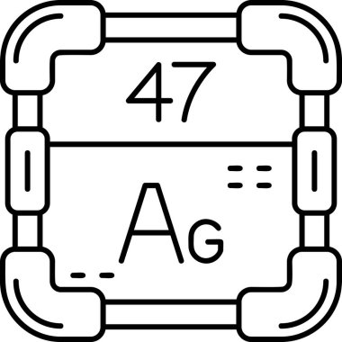 Periyodik tablo için bir simgenin vektör illüstrasyonu
