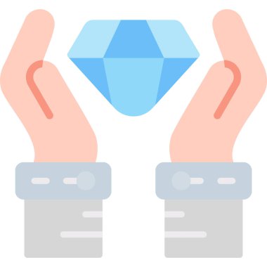 Elmas. Web simgesi basit illüstrasyon