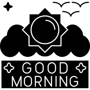 Mutlu sabahlar. vektör illüstrasyonu