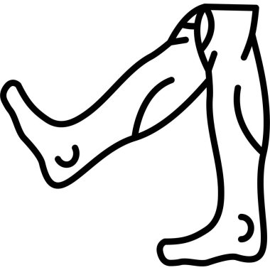 bacak bacak ikonu. beyaz arkaplanda izole edilmiş web tasarımı için bacak bacak vektör simgesi