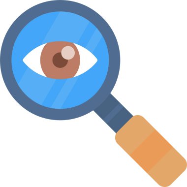 Düz camlı büyüteç simgesi