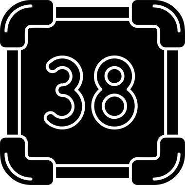 Moda biçimi izole edilmiş arkaplanda 3 numaralı simge