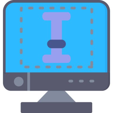 Bilgisayar. Web simgesi basit illüstrasyon