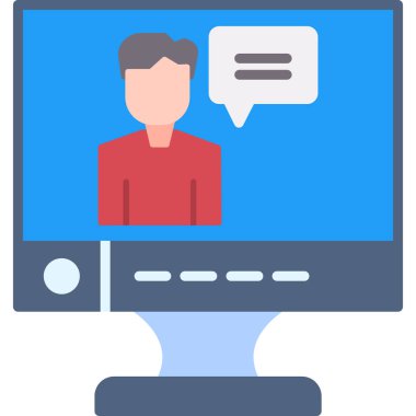 çevrimiçi sohbet vektörü simgesi