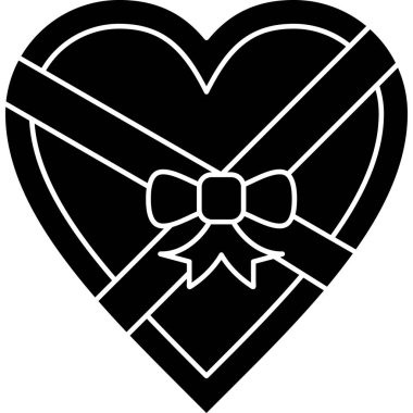 kurdele vektör illüstrasyonlu kalp