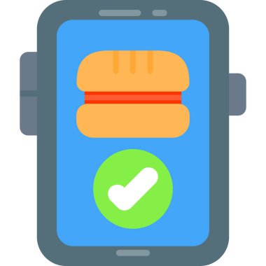 Çizgi biçiminde hamburgerlerin hızlı simgesi