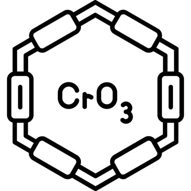 Kimyasal formül simgesinin vektör çizimi