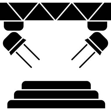 Bir çadır simgesinin vektör illüstrasyonu