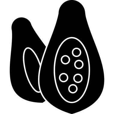 Avokado. Web simgesi basit tasarım